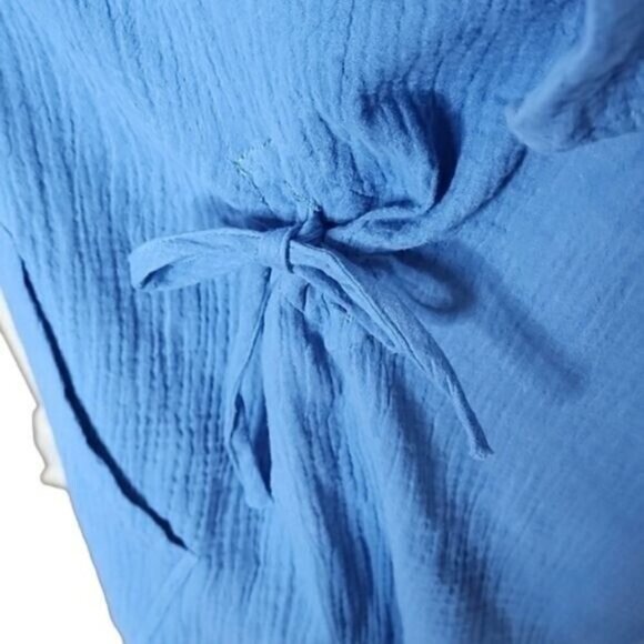 ARIA Handmade Tunic Top Gaucha blue Womens NWT S/M - Picture 4 of 11